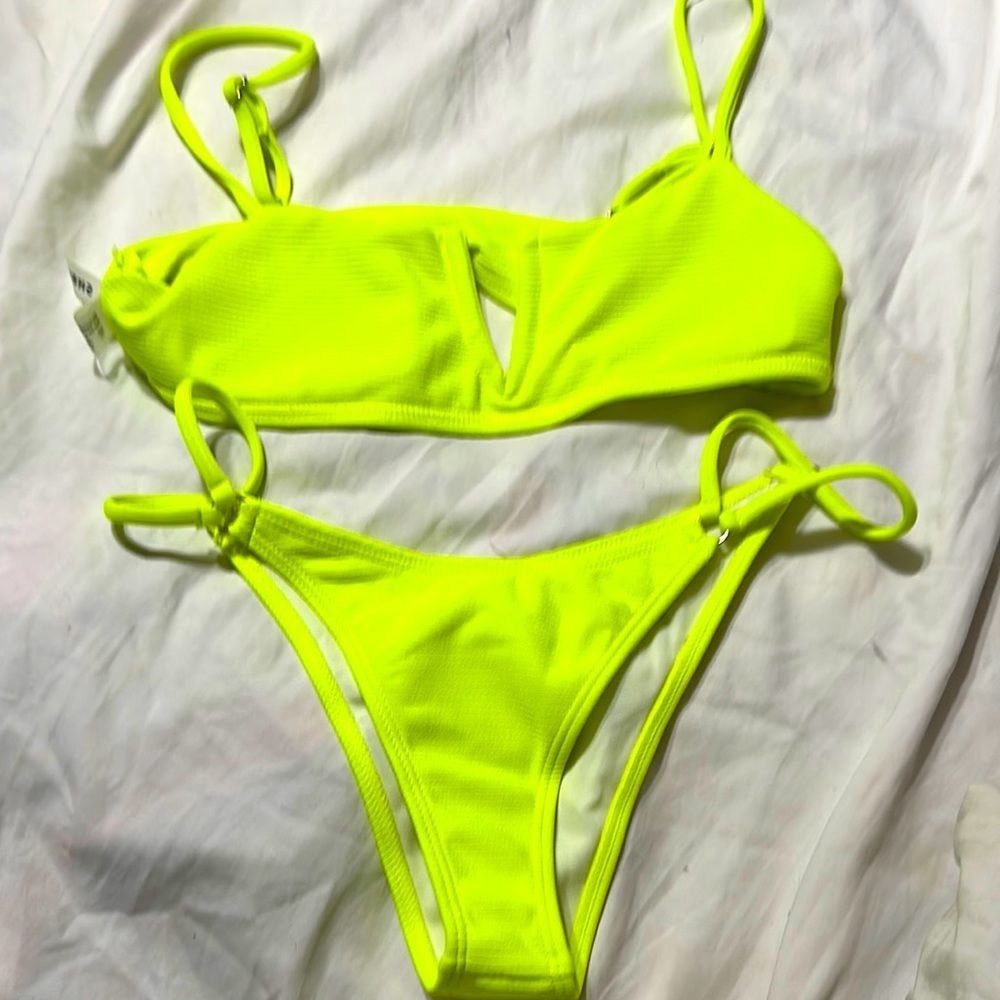 SHEIN Neon Yellow Bikini